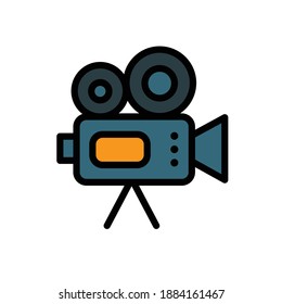 videocamera line icon, vector illustration