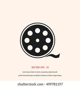 Videocamera Single icon, flat design best vector icon