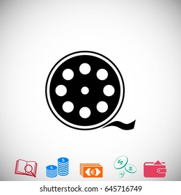 Videocamera Single icon, flat design best vector icon