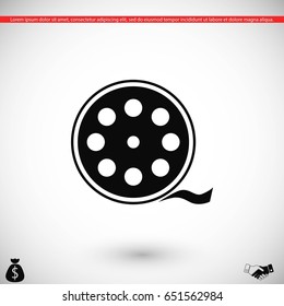 Videocamera Single icon, flat design best vector icon