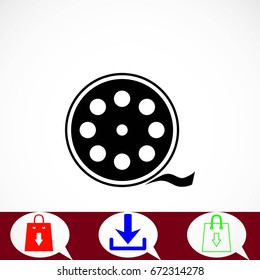 Videocamera Single icon, flat design best vector icon