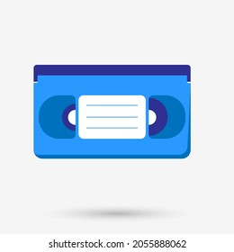 Videocassette isolated object. Vector illustration.