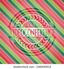 Videoconference christmas style badge..