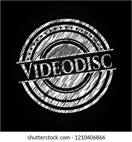 Videodisc with chalkboard texture