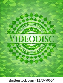 Videodisc green mosaic emblem