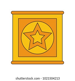 Videogame box with star