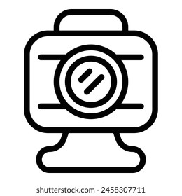 Videogame camera icon outline vector. Gaming online device. Digital gamer equipment