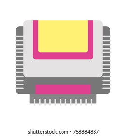 Videogame cassette isolated