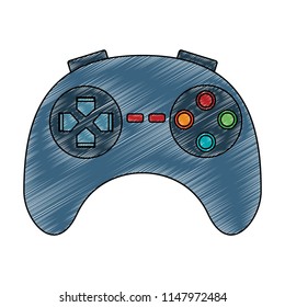 Videogame console gamepad scribble