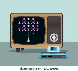 videogame console and tv