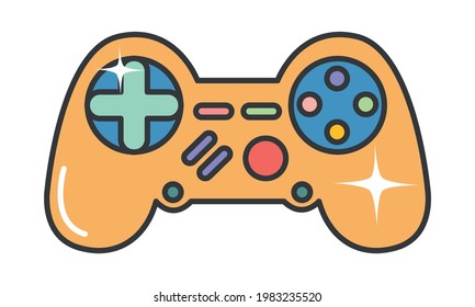 videogame control icon on background