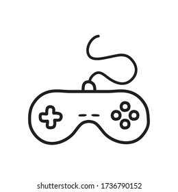 videogame control icon over white background, line style, vector illustration