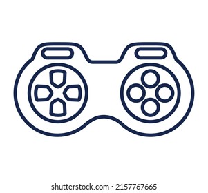 videogame control illustration over white