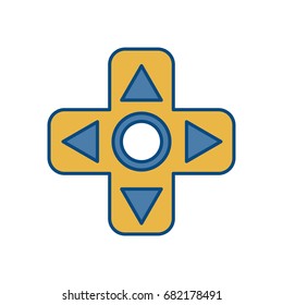 videogame controller arrows icon 