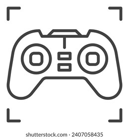 Videogame Controller for Computer vector Game Pad concept linear icon or symbol