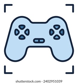 Videogame Controller vector Computer Gamepad concept colored icon or logo element