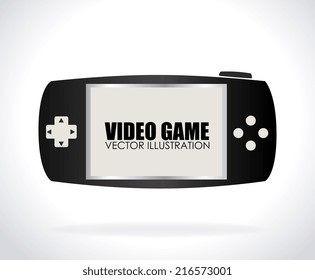 Videogame design over white background, vector illustration