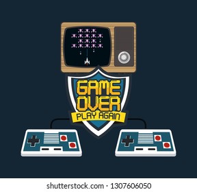 videogame game over concept