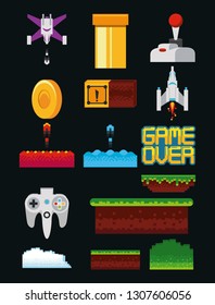 videogame game over concept