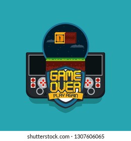 videogame game over concept