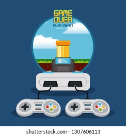 videogame game over concept