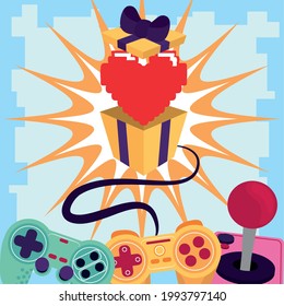videogame gift and controller banner