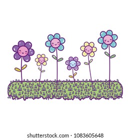 videogame happy flowers plant and grass graphic scene