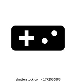 Icono de videojuego ilustración vectorial estilo plano aislado en fondo blanco. Símbolo de gamepad