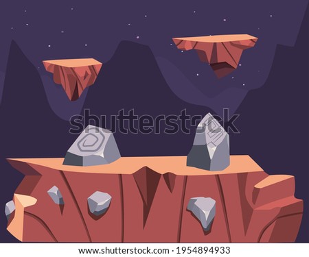 videogame interface rocks on earth