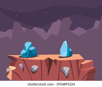 piedras de interfaz de videojuegos en tierra