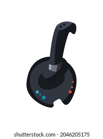 videogame joystick on white background