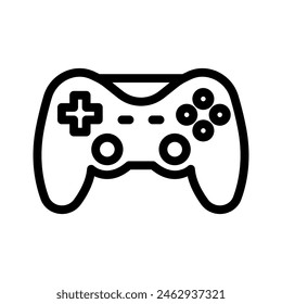 videogame line icon illustration vector graphic. Simple element illustration vector graphic, suitable for app, websites, and presentations isolated on white background