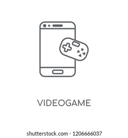 Videogame linear icon. Videogame concept stroke symbol design. Thin graphic elements vector illustration, outline pattern on a white background, eps 10.