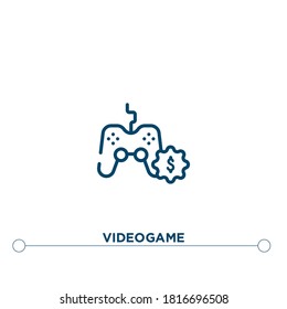 videogame outline vector icon. simple element illustration. videogame outline icon from editable big sale concept. can be used for web and mobile
