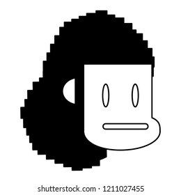 Videogame pixelated man face