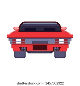 Videogame pixelated racing car frontview symbol vector illustration graphic design
