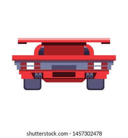 Videogame pixelated racing car symbol vector illustration graphic design