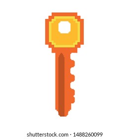 videogame pixelated retro art digital entertainment, key isolated cartoon vector illustration graphic design