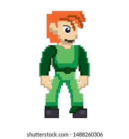 videogame pixelated retro art digital entertainment, arcade character isolated cartoon vector illustration graphic design