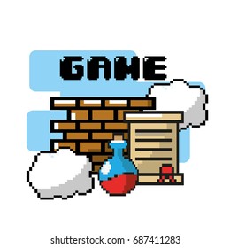 videogame play technology with graphic design