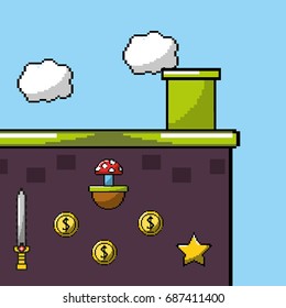 videogame play technology with graphic design