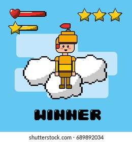 videogame play technology with graphic design