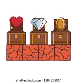 Videogame scenery cartoon