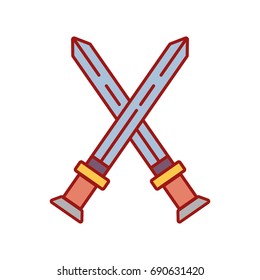 videogame swords and medieval weapon