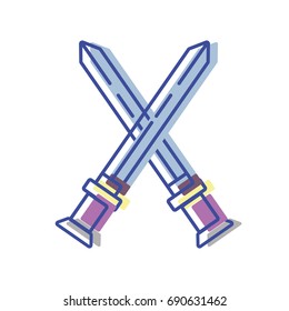 videogame swords and medieval weapon
