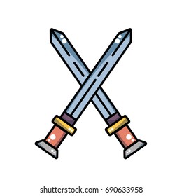 videogame swords and medieval weapon