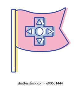 videogame symbol to play and videogame technology