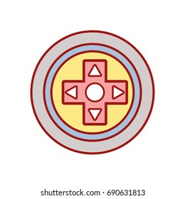 videogame symbol to play and videogame technology