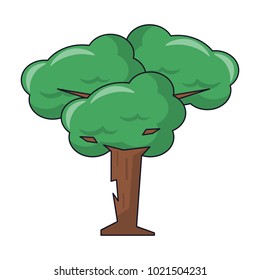 Videogame tree cartoon
