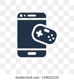 Videogame vector icon isolated on transparent background, Videogame transparency concept can be used web and mobile